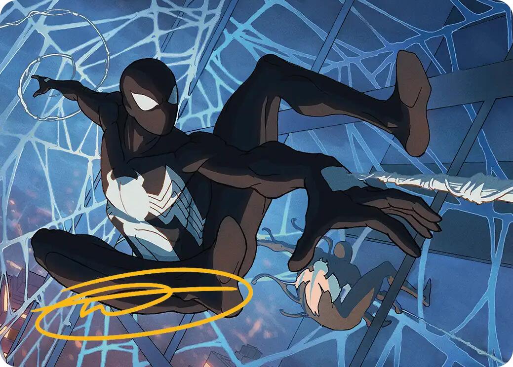 Symbiote Spider-Man Art Card (Gold-Stamped Signature) [Marvel's Spider-Man Art Series] | Anubis Games and Hobby