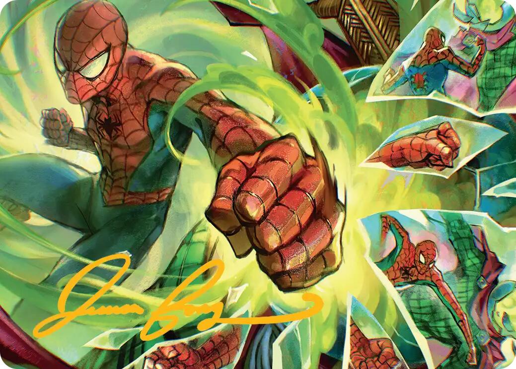 Kapow! Art Card (Gold-Stamped Signature) [Marvel's Spider-Man Art Series] | Anubis Games and Hobby