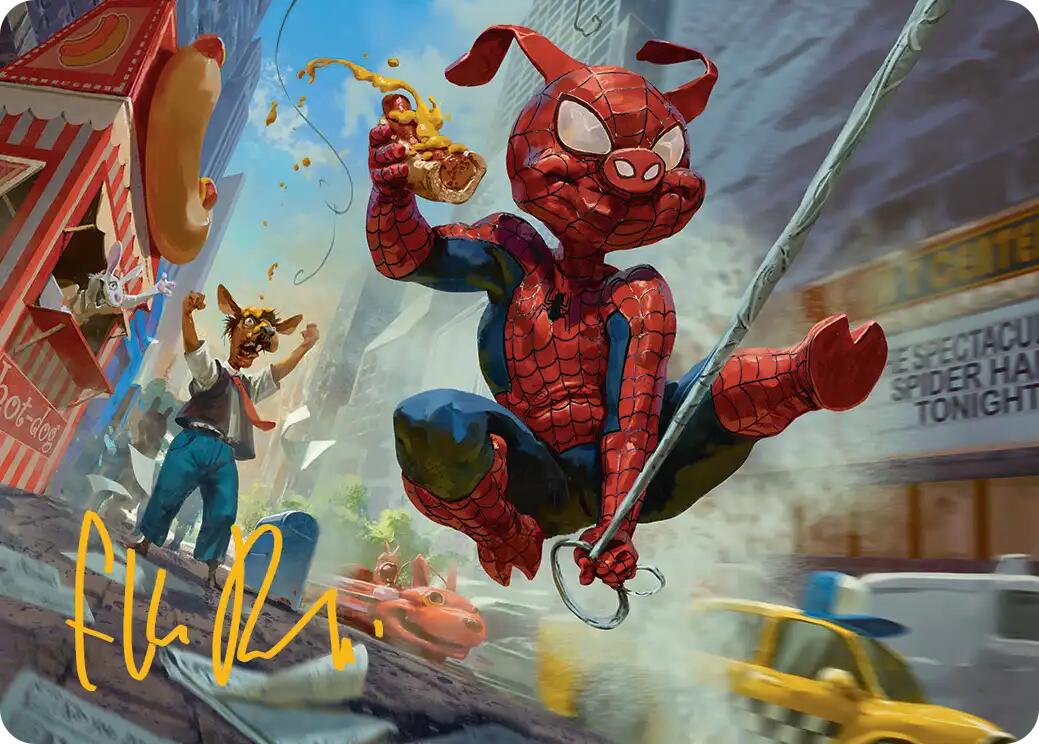 Spider-Ham, Peter Porker Art Card (Gold-Stamped Signature) [Marvel's Spider-Man Art Series] | Anubis Games and Hobby