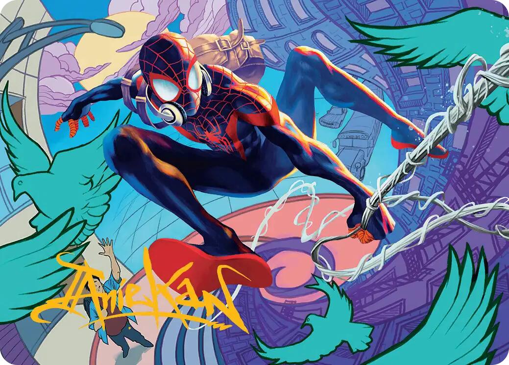 Spider-Man, Brooklyn Visionary Art Card (Gold-Stamped Signature) [Marvel's Spider-Man Art Series] | Anubis Games and Hobby