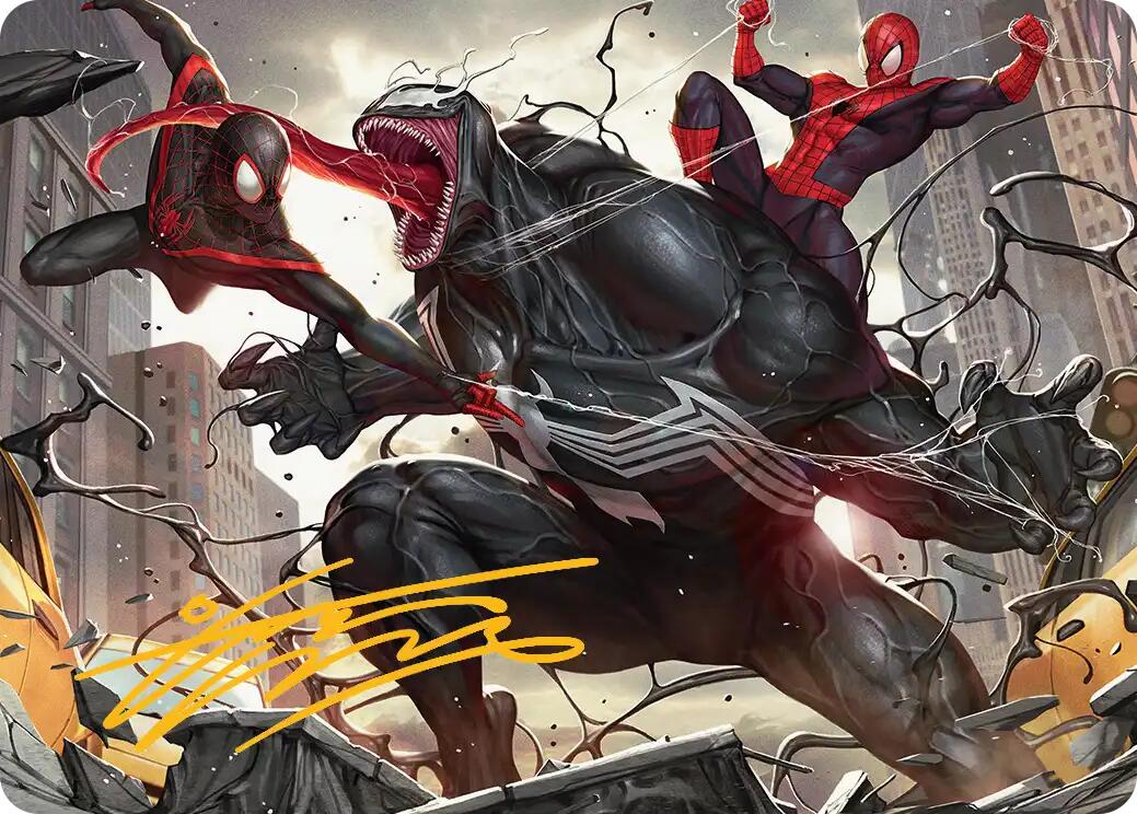 Terrific Team-Up Art Card (Gold-Stamped Signature) [Marvel's Spider-Man Art Series] | Anubis Games and Hobby