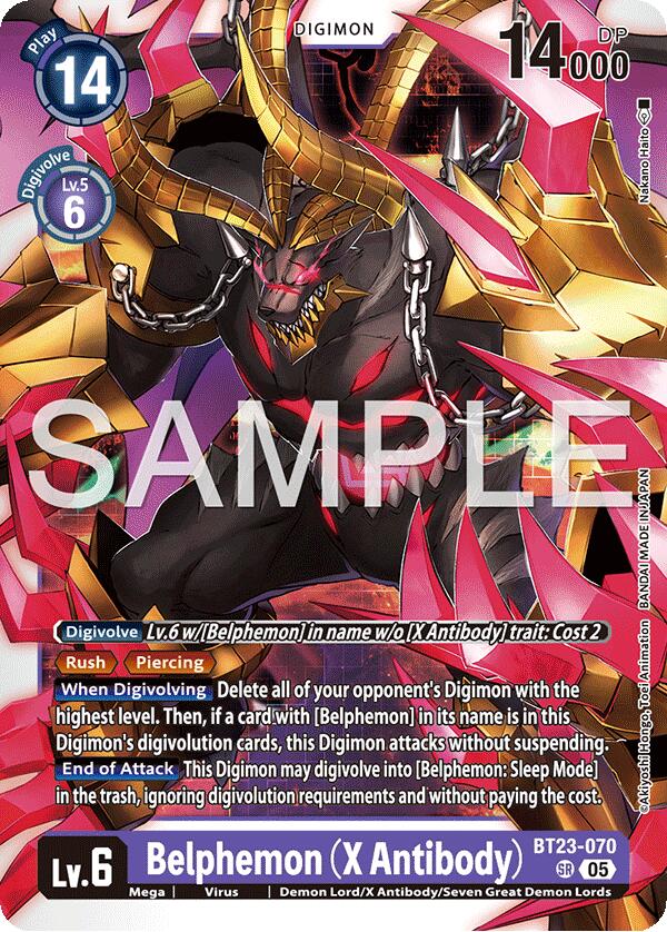 Belphemon [BT23-070] (X Antibody) [Hackers' Slumber] | Anubis Games and Hobby