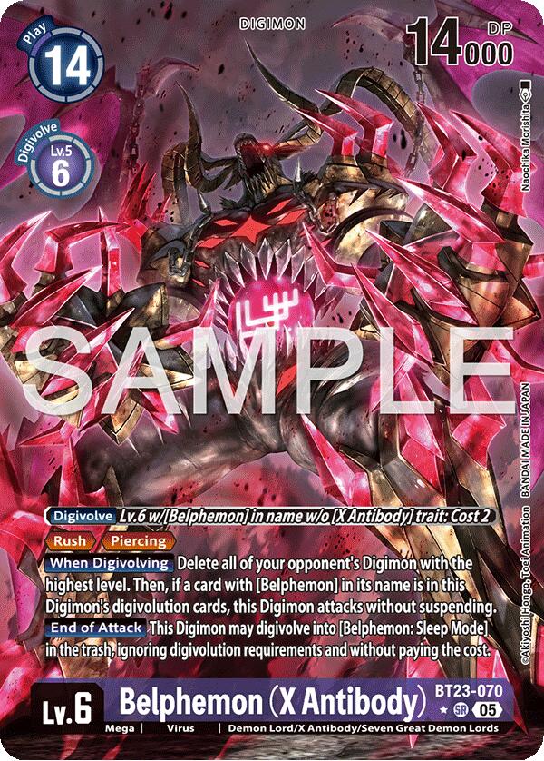 Belphemon [BT23-070] (X Antibody) (Alternate Art) [Hackers' Slumber] | Anubis Games and Hobby
