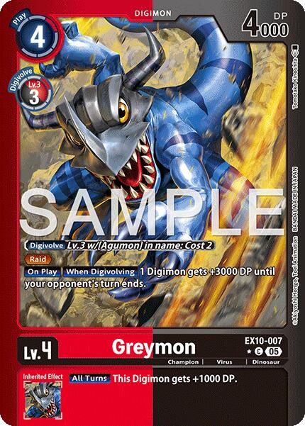 Greymon [EX10-007] (Limited Foil) [Sinister Order] | Anubis Games and Hobby