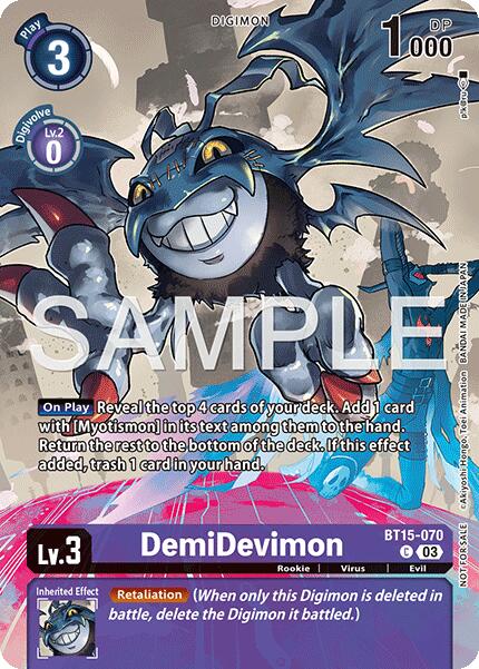 DemiDevimon [BT15-070] (Sinister Order Legend Pack) [Sinister Order] | Anubis Games and Hobby
