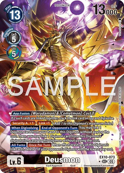 Deusmon [EX10-073] (Alternate Art) [Sinister Order] | Anubis Games and Hobby