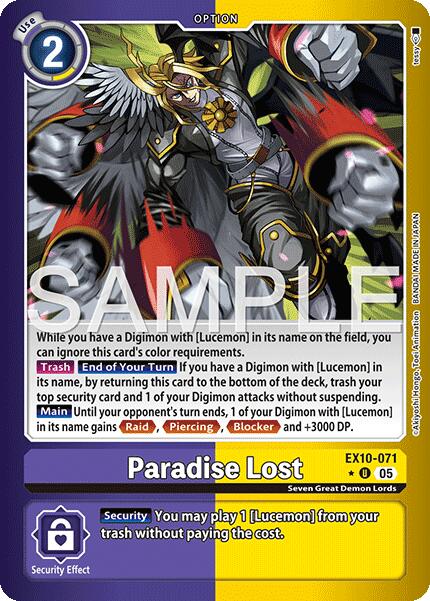 Paradise Lost [EX10-071] (Limited Foil) [Sinister Order] | Anubis Games and Hobby
