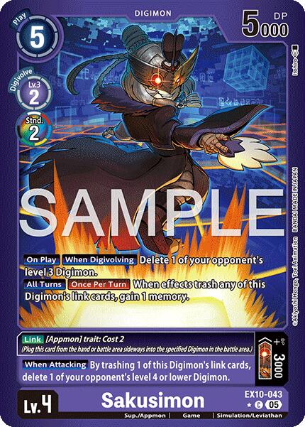 Sakusimon [EX10-043] (Limited Foil) [Sinister Order] | Anubis Games and Hobby