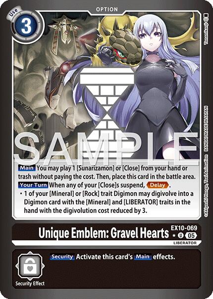 Unique Emblem: Gravel Hearts [EX10-069] (Limited Foil) [Sinister Order] | Anubis Games and Hobby