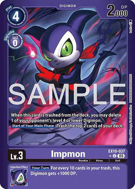 Impmon [EX10-037] (Limited Foil) [Sinister Order] | Anubis Games and Hobby
