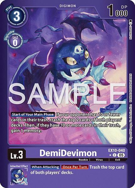 DemiDevimon [EX10-040] (Limited Foil) [Sinister Order] | Anubis Games and Hobby