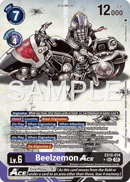 Beelzemon ACE [EX10-074] (Alternate Art) [Sinister Order] | Anubis Games and Hobby