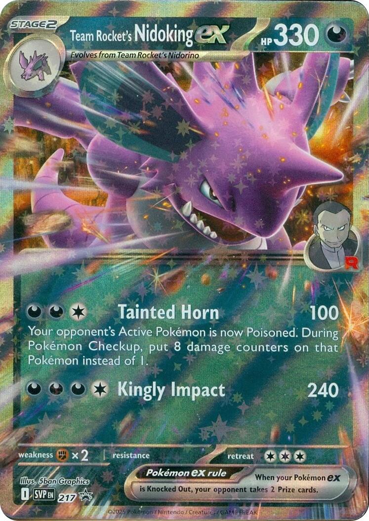 Team Rocket's Nidoking ex (217) [Scarlet & Violet: Black Star Promos] | Anubis Games and Hobby