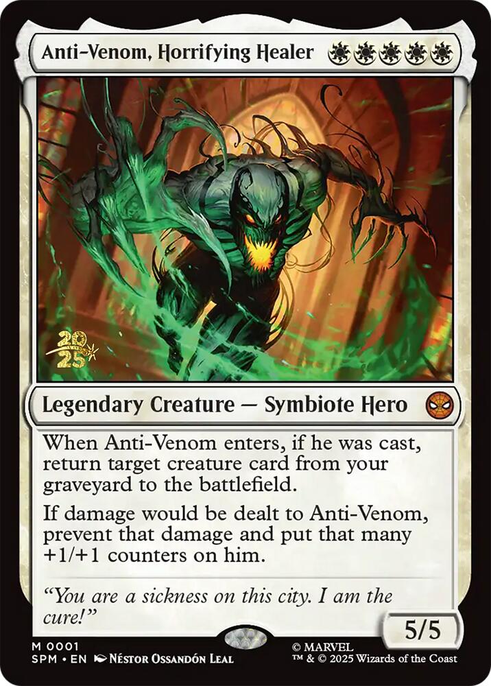 Anti-Venom, Horrifying Healer [Marvel's Spider-Man Prerelease Promos] | Anubis Games and Hobby