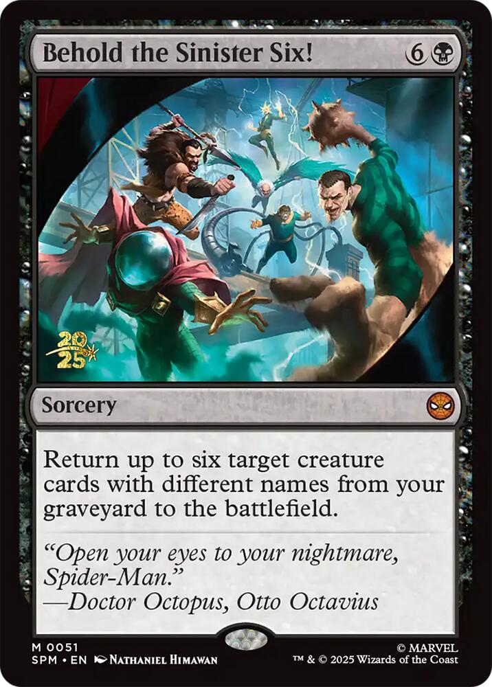 Behold the Sinister Six! [Marvel's Spider-Man Prerelease Promos] | Anubis Games and Hobby