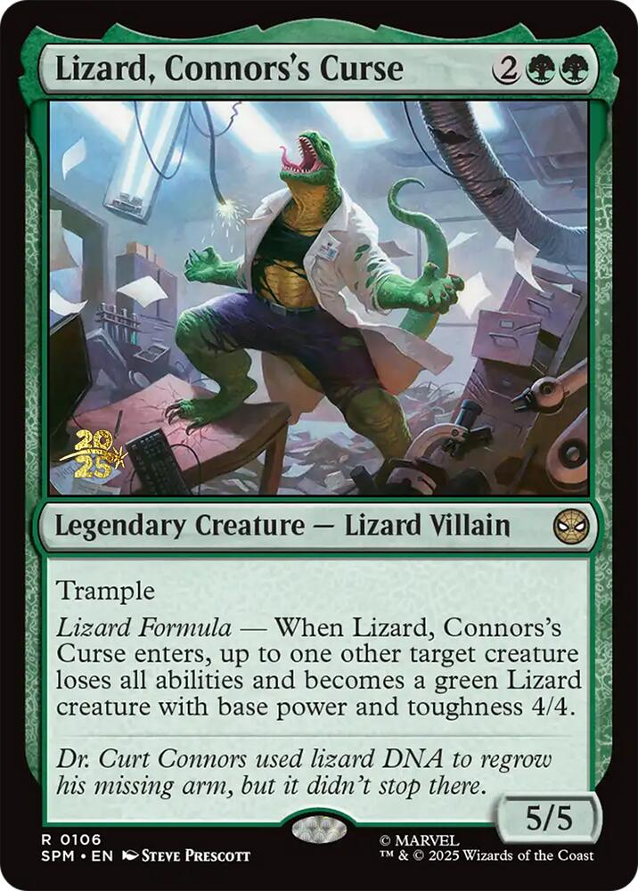 Lizard, Connors's Curse [Marvel's Spider-Man Prerelease Promos] | Anubis Games and Hobby