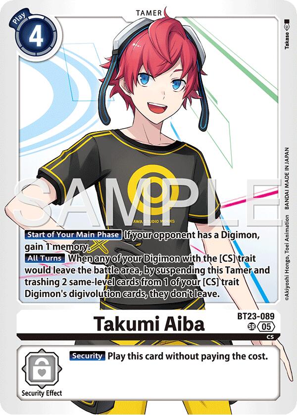 Takumi Aiba [BT23-089] [Hackers' Slumber] | Anubis Games and Hobby