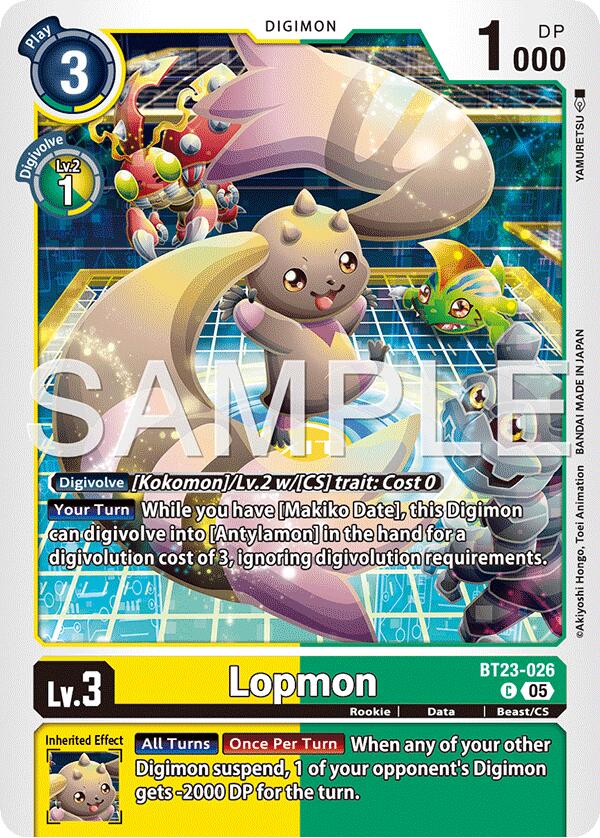 Lopmon [BT23-026] [Hackers' Slumber] | Anubis Games and Hobby