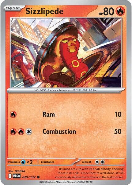 Sizzlipede (029/132) [Mega Evolution: Base Set] | Anubis Games and Hobby