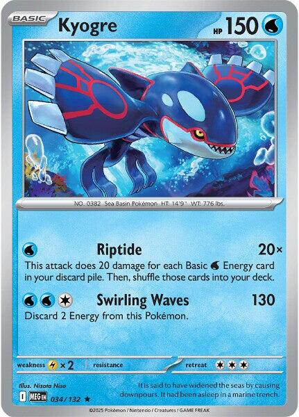 Kyogre (034/132) [Mega Evolution: Base Set] | Anubis Games and Hobby