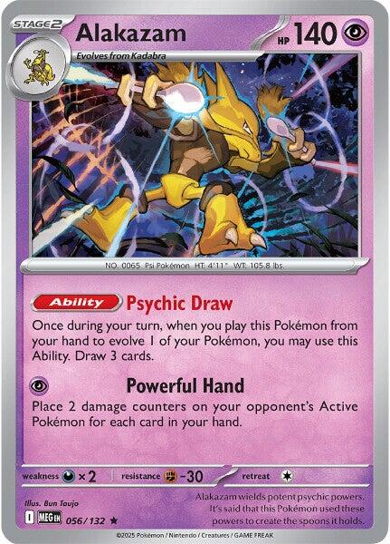 Alakazam (056/132) [Mega Evolution: Base Set] | Anubis Games and Hobby
