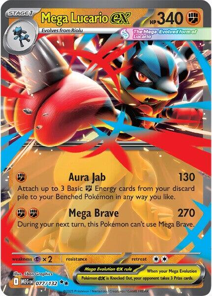 Mega Lucario ex (077/132) [Mega Evolutions: Base Set] | Anubis Games and Hobby