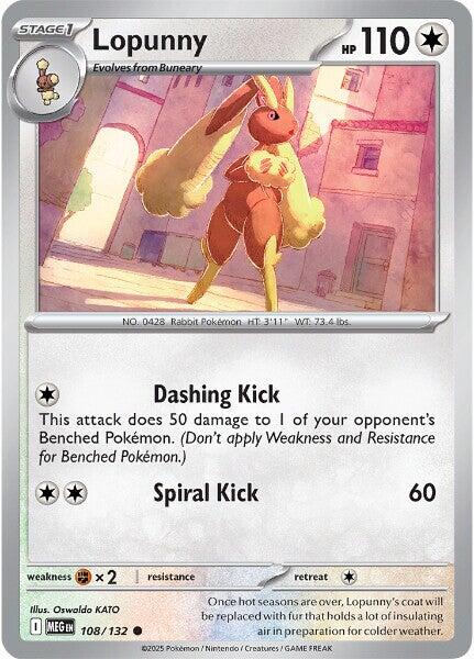 Lopunny (108/132) [Mega Evolution: Base Set] | Anubis Games and Hobby