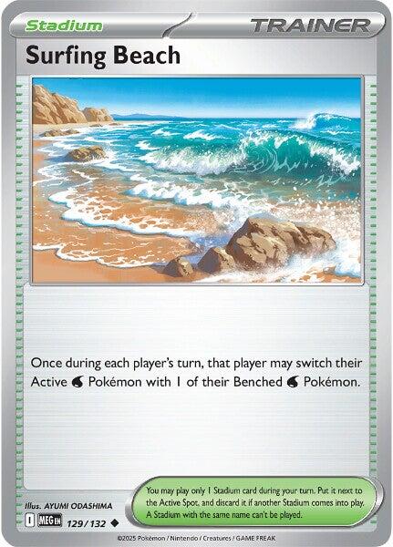 Surfing Beach (129/132) [Mega Evolution: Base Set] | Anubis Games and Hobby