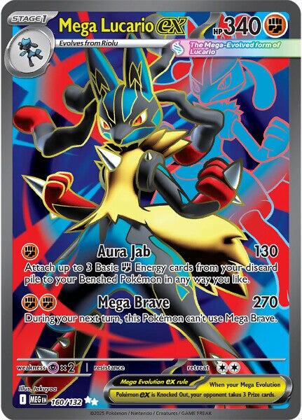 Mega Lucario ex (160/132) [Mega Evolution: Base Set] | Anubis Games and Hobby