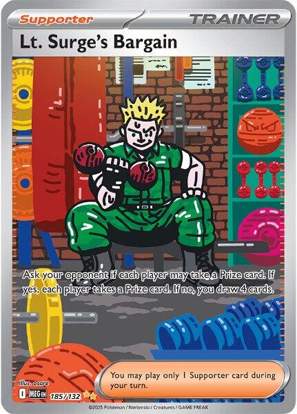 Lt. Surge's Bargain (185/132) [Mega Evolution: Base Set] | Anubis Games and Hobby