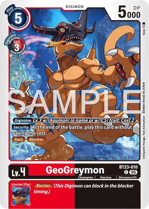 GeoGreymon [BT23-010] [Hackers' Slumber] | Anubis Games and Hobby