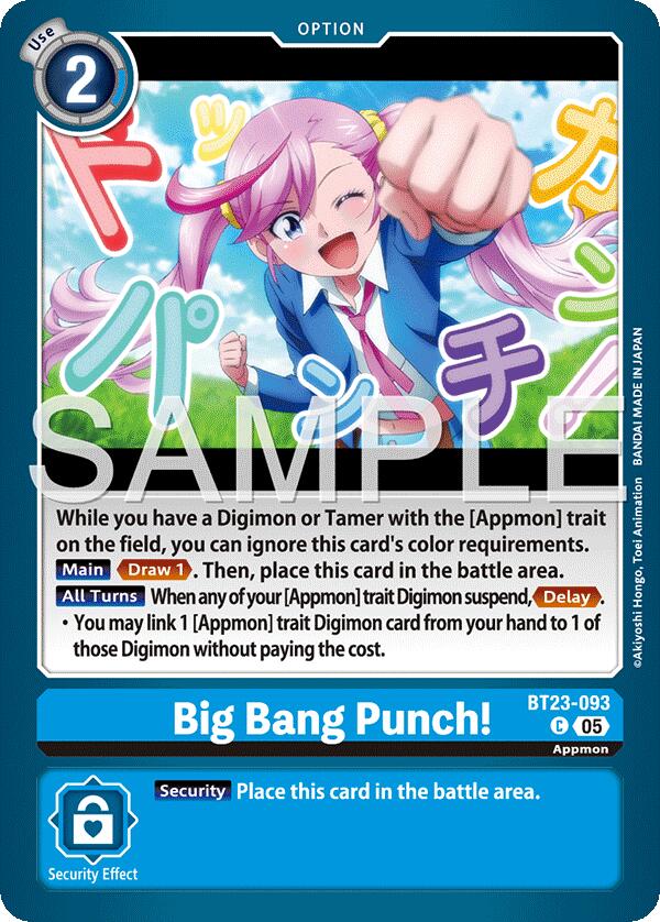 Big Bang Punch! [BT23-093] [Hackers' Slumber] | Anubis Games and Hobby