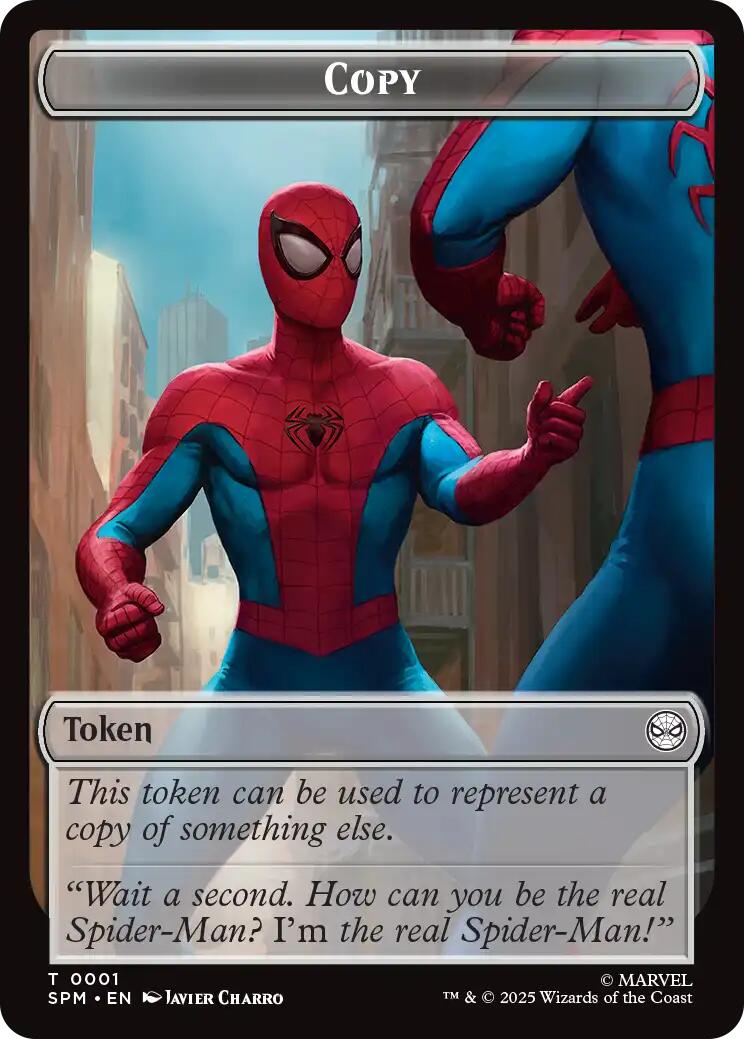 Copy // Human Citizen Double-Sided Token [Marvel's Spider-Man Tokens] | Anubis Games and Hobby