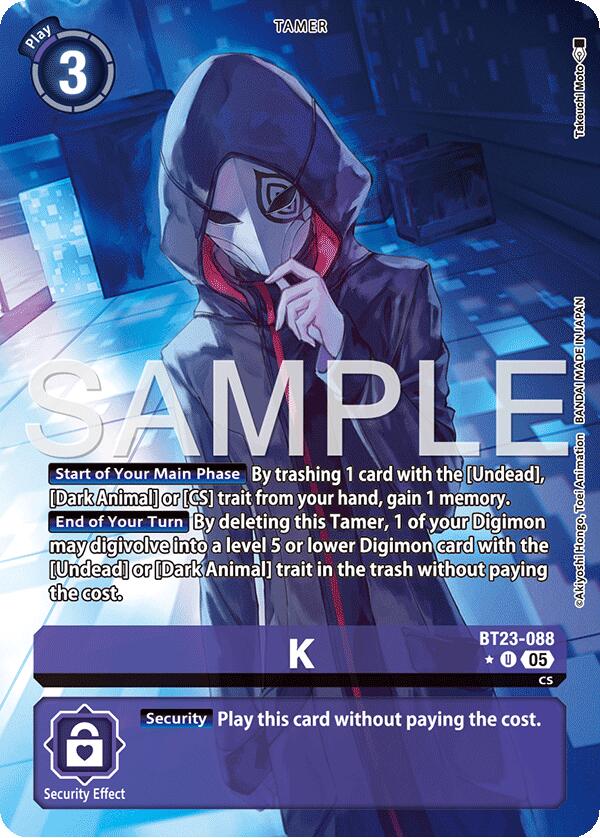 K [BT23-088] (Alternate Art) [Hackers' Slumber] | Anubis Games and Hobby