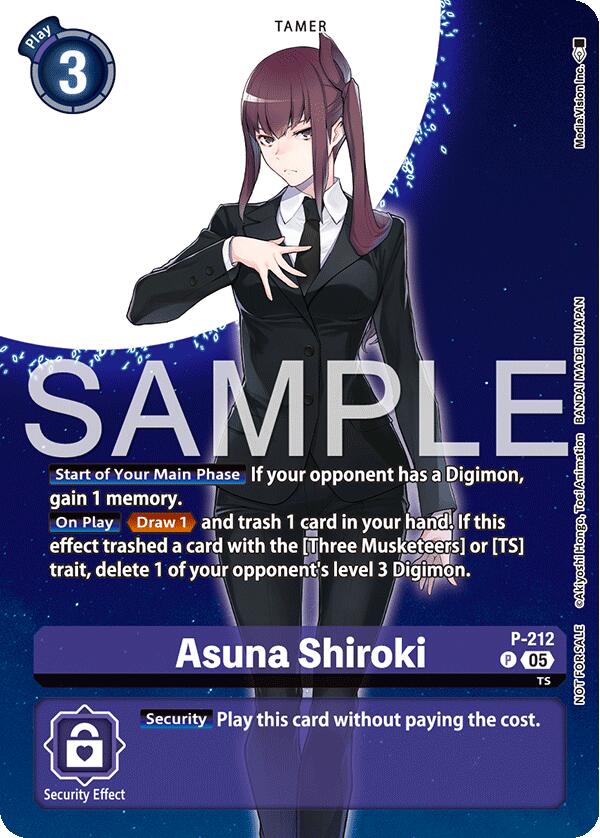 Asuna Shiroki [P-212] (Hacker's Slumber Box Promotion Pack) [Promotional Cards] | Anubis Games and Hobby
