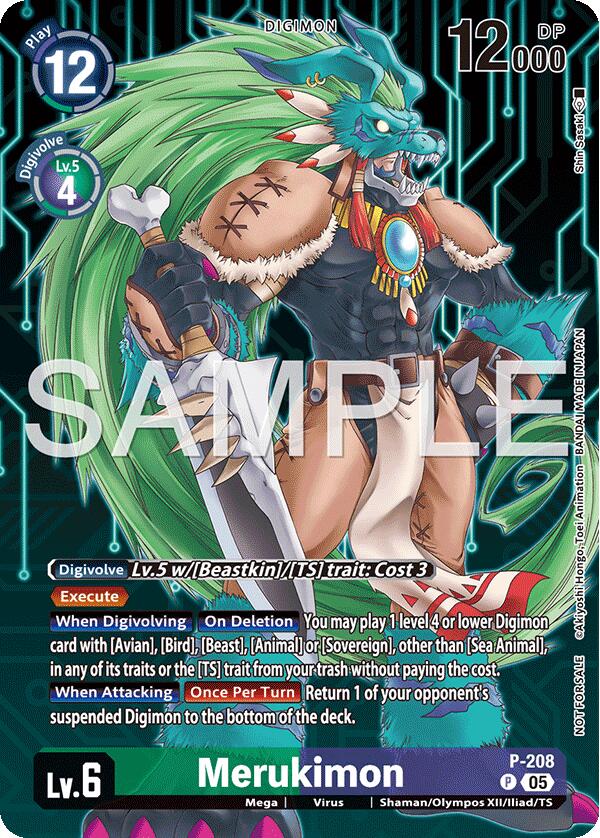 Merukimon [P-208] (Hacker's Slumber Box Promotion Pack) [Promotional Cards] | Anubis Games and Hobby