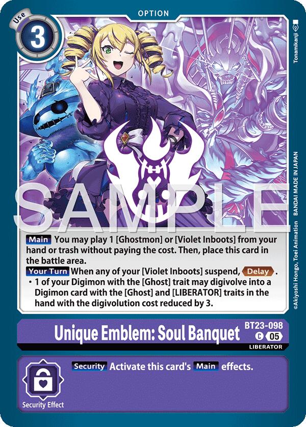 Unique Emblem: Soul Banquet [BT23-098] [Hackers' Slumber] | Anubis Games and Hobby