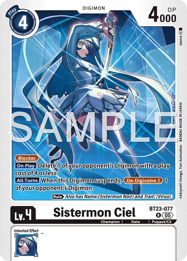Sistermon Ciel [BT23-077] [Hackers' Slumber] | Anubis Games and Hobby