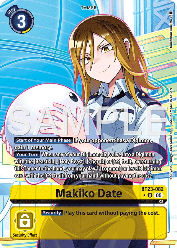 Makiko Date [BT23-082] (Alternate Art) [Hackers' Slumber] | Anubis Games and Hobby