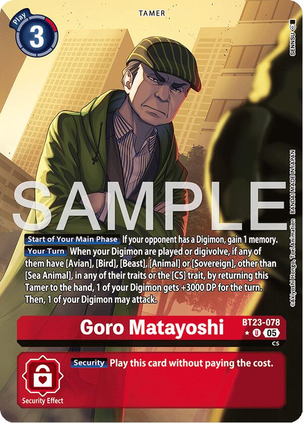Goro Matayoshi [BT23-078] (Alternate Art) [Hackers' Slumber] | Anubis Games and Hobby