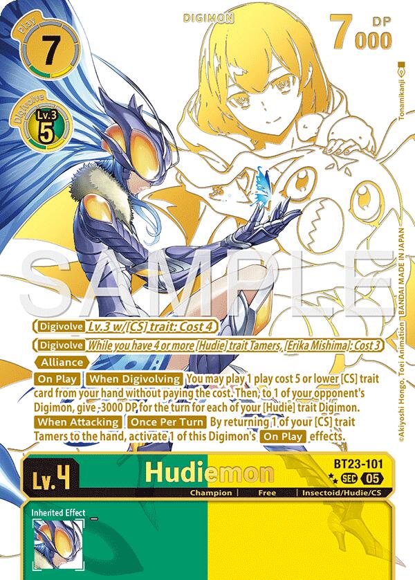 Hudiemon [BT23-101] (Rare Pull) [Hackers' Slumber] | Anubis Games and Hobby