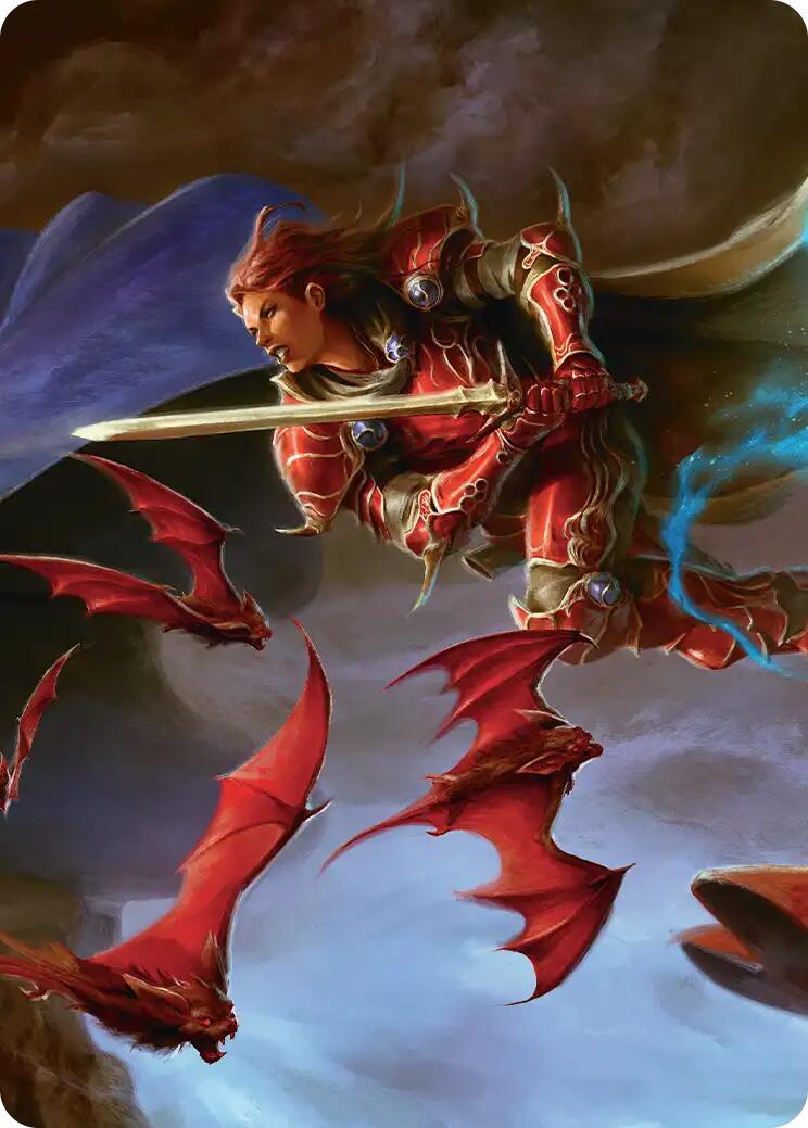 The Destined Warrior Scene Art Card [FINAL FANTASY Art Series] | Anubis Games and Hobby