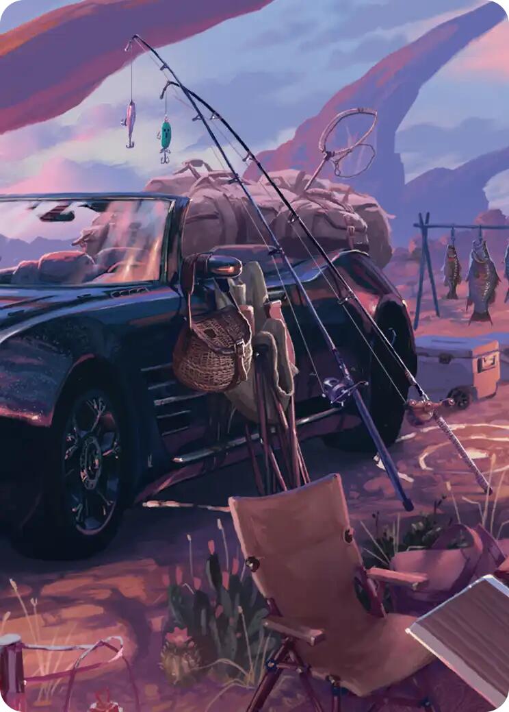 Fishing Gear Scene Art Card [FINAL FANTASY Art Series] | Anubis Games and Hobby