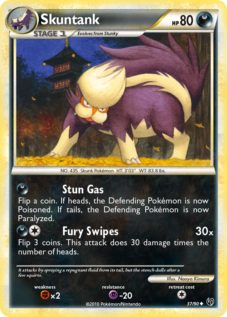 Skuntank (37/90) [HeartGold & SoulSilver: Undaunted] | Anubis Games and Hobby