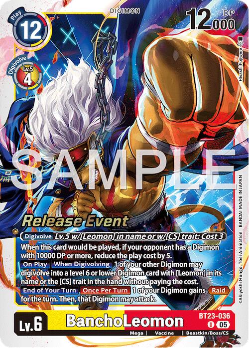 BanchoLeomon [BT23-036] [Hackers' Slumber Release Event Cards] | Anubis Games and Hobby