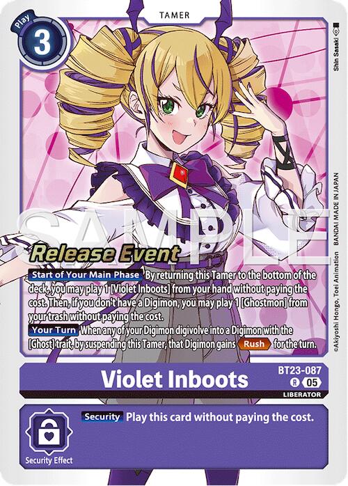 Violet Inboots [BT23-087] [Hackers' Slumber Release Event Cards] | Anubis Games and Hobby