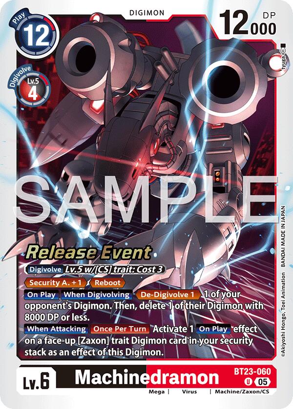 Machinedramon [BT23-060] [Hackers' Slumber Release Event Cards] | Anubis Games and Hobby
