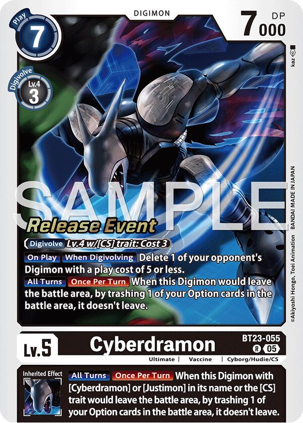 Cyberdramon [BT23-055] [Hackers' Slumber Release Event Cards] | Anubis Games and Hobby