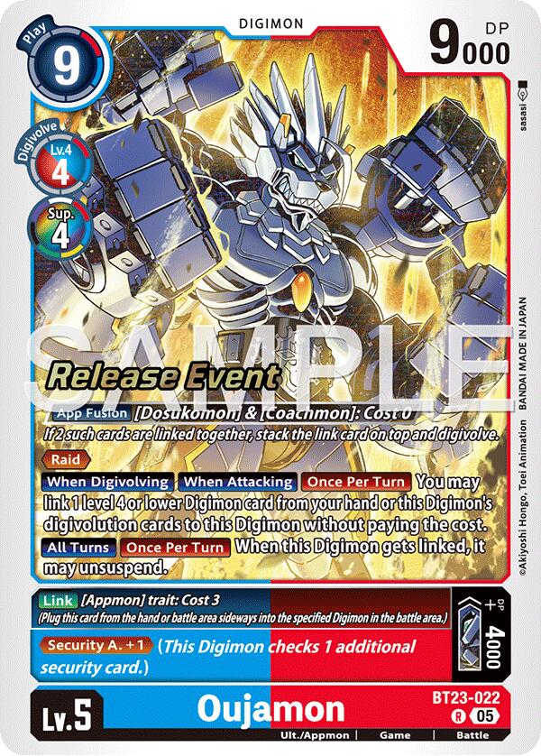 Oujamon [BT23-022] [Hackers' Slumber Release Event Cards] | Anubis Games and Hobby