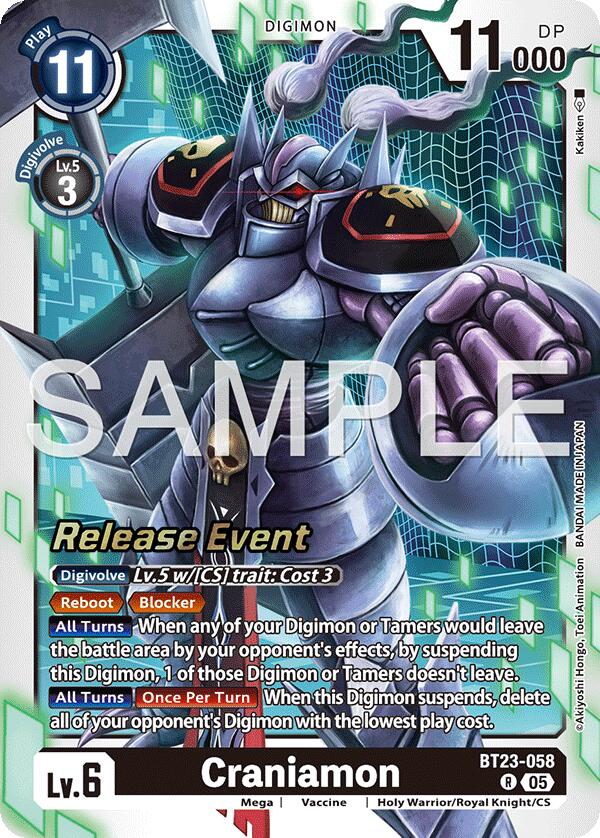 Craniamon [BT23-058] [Hackers' Slumber Release Event Cards] | Anubis Games and Hobby